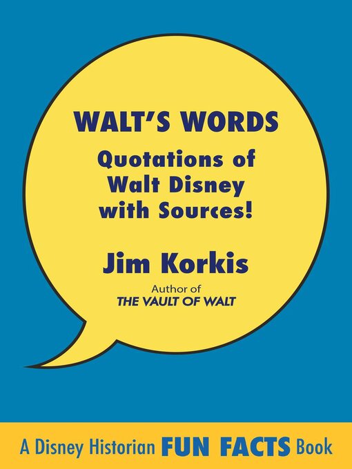 Title details for Walt's Words by Jim Korkis - Available